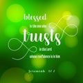 Blesses is the one who trusts in the lord from jeremiah