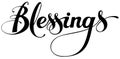 Blessings - custom calligraphy text