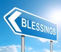 Blessings sign concept.