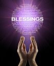 Blessings Wall Art Word Cloud Royalty Free Stock Photo