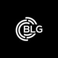 BLG letter logo design on black background. BLG creative initials letter logo concept. BLG letter design Royalty Free Stock Photo