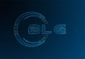 BLG low poly letter logo vector design. BLG Royalty Free Stock Photo