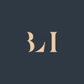 BLI abstract letter logo Royalty Free Stock Photo