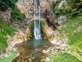 Bliha falls, water of the Bliha drops from 56 meters high cliff - is waterfall Blihe in Bosnia and Herzegovina Royalty Free Stock Photo