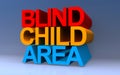 blind child area on blue