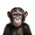 Chimpanzee Face Painting: Realistic Baby Chimp In Tiago Hoisel Style Royalty Free Stock Photo