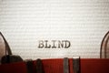 Blind concept view Royalty Free Stock Photo