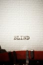 Blind concept view Royalty Free Stock Photo