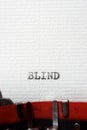 Blind concept view Royalty Free Stock Photo