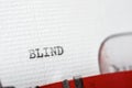 Blind concept view Royalty Free Stock Photo