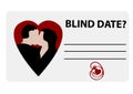 a blind date card Royalty Free Stock Photo