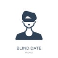 blind date icon in trendy design style. blind date icon isolated on white background. blind date vector icon simple and modern Royalty Free Stock Photo