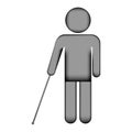 Blind disabled sign icon.