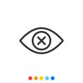 Blind eye icon, Vector and Illustration Royalty Free Stock Photo