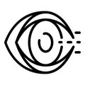 Blind eye man icon, outline style Royalty Free Stock Photo