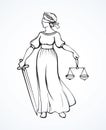 Symbol of justice. Vector drawing Royalty Free Stock Photo