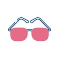 Blind glasses line style icon vector design