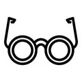 Blind handicapped eyeglasses icon, outline style