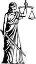 Blind Justice Illustration Royalty Free Stock Photo