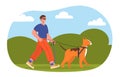 Blind man with dog vector Royalty Free Stock Photo