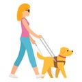 Blind woman with guide dog Royalty Free Stock Photo