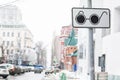 Blind people crossing road sign Royalty Free Stock Photo