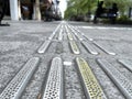 Blind track on the street with certain texture