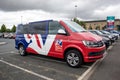 Blind Veterans UK Charity van vehicle parked in a car park showing logo and sign on side Royalty Free Stock Photo