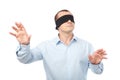 Blindfolded businessman Royalty Free Stock Photo
