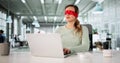 Blindfolded Man Struggles With Computer At Office Desk Royalty Free Stock Photo