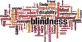 Blindness word cloud