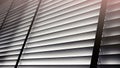 Blinds, Evening sun light outside wooden window blinds, sunshine and shadow on window blind. Royalty Free Stock Photo