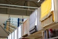 blinds, roller blinds in the store. Nice interior and decoration of the room. Sun protection Royalty Free Stock Photo