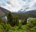 Blindsee alpine lake summer landscape with fir forest on shore, Biberwier, Tirol, Austria. Royalty Free Stock Photo