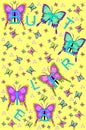Bling and Butterflies Yellow Royalty Free Stock Photo