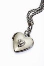 Bling jewellery, necklace, heart shaped pendant Royalty Free Stock Photo