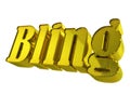 Bling word 3D gold