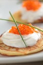 Blinis with caviar