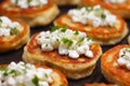 Blinis with cottage cheese