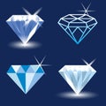 Blink Diamond Set Vector Illustration