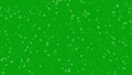 Blinking magic stars with green scree background