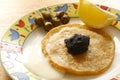 Blintz with caviar Royalty Free Stock Photo