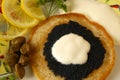 Blintz with caviar Royalty Free Stock Photo