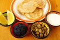 Blintzes with caviar Royalty Free Stock Photo