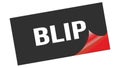 BLIP text on black red sticker stamp