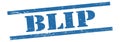 BLIP text on blue grungy lines stamp