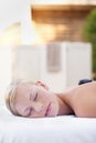 Blissful beauty. a young woman enjoying a day at the spa. Royalty Free Stock Photo