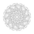 Blissful Decorative Mandala Coloring Book Page for kdp Book Interior