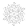 Blissful Floral Mandala Coloring Book Page for kdp Book Interior