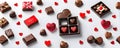 A Blissful Valentine\'s Day with hearts, Chocolates, and Cherished Moments.\